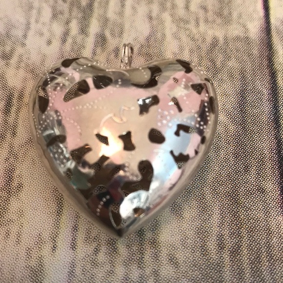 Puffy Sterling Silver Heart Pendant - Picture 2 of 4